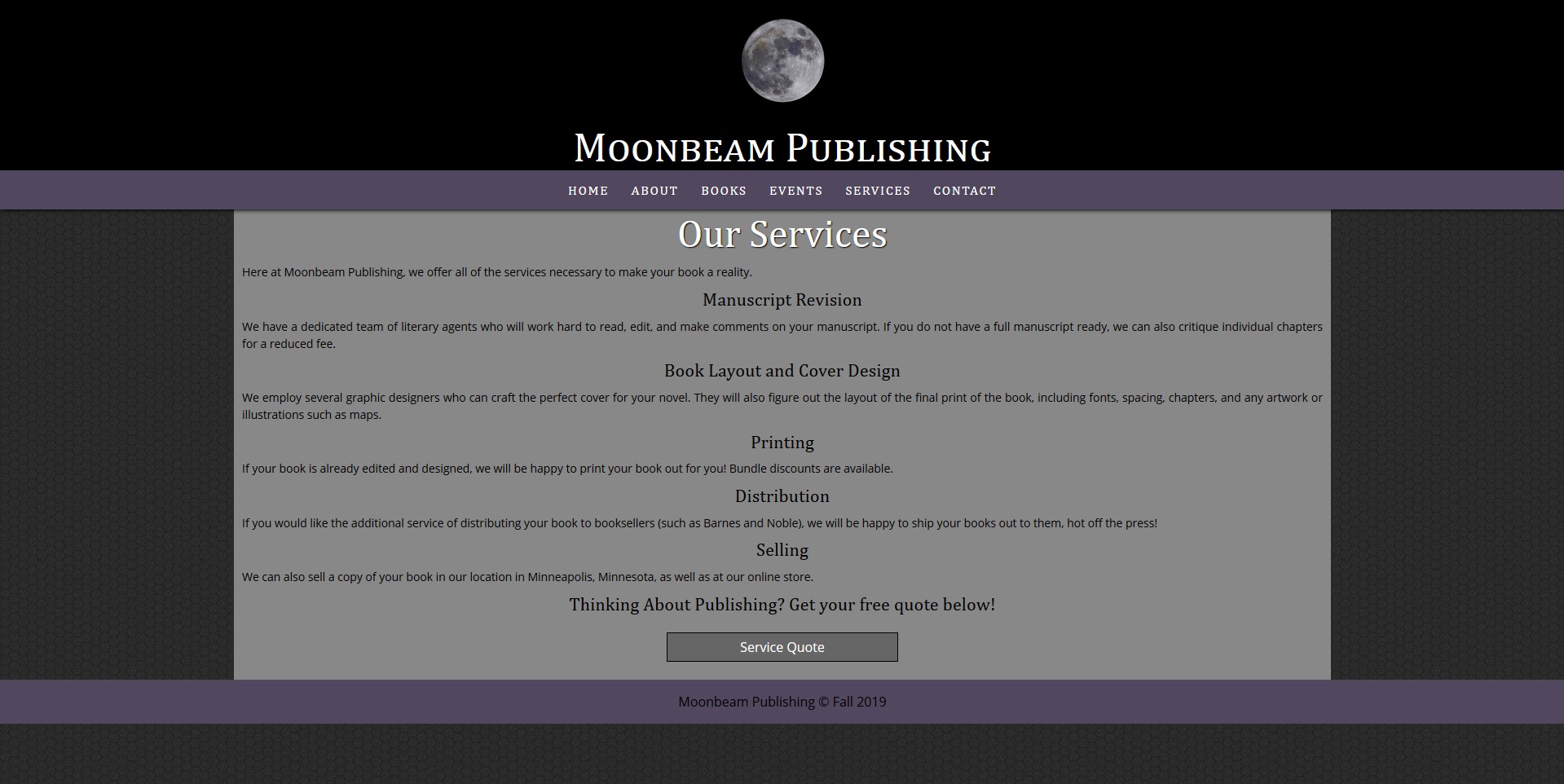 Moonbeam Publishing screenshot