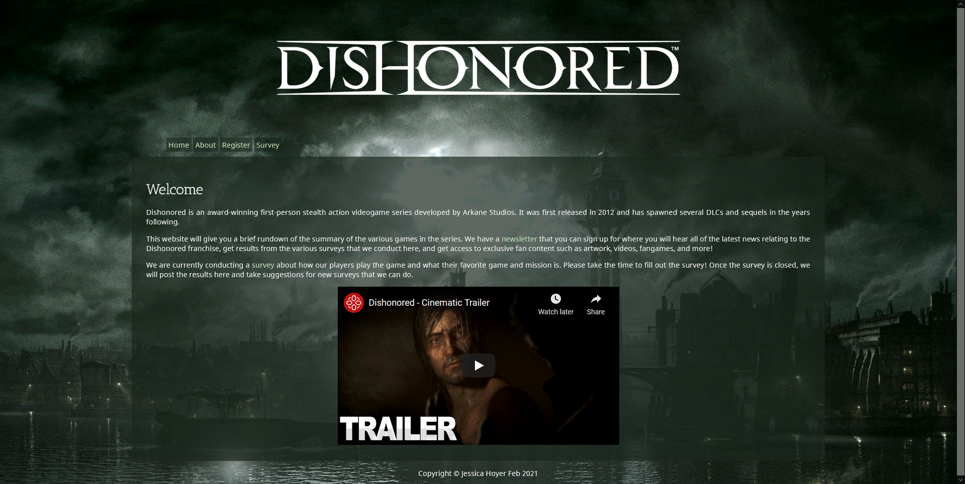 Dishonored Fansite screenshot